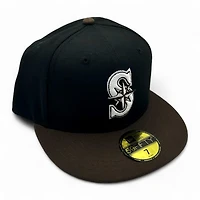 Seattle Mariners Black and Brown Gray UV New Era 59FIFTY Fitted Hat