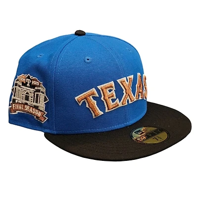 Texas Rangers Southwest Blue HG5 Arrival Nickososaa Final Season Patch Green UV 59FIFTY Fitted Hat