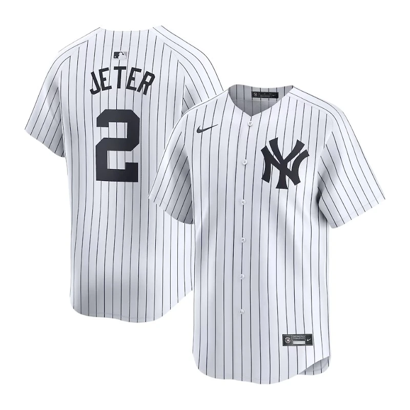New York Yankees Derek Jeter White Nike Home Limited Player Jersey