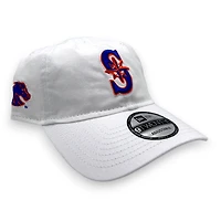 Seattle Mariners BSU Night White with Royal and Orange Logo Bronco Head Side Patch New Era 9TWENTY Adjustable Hat