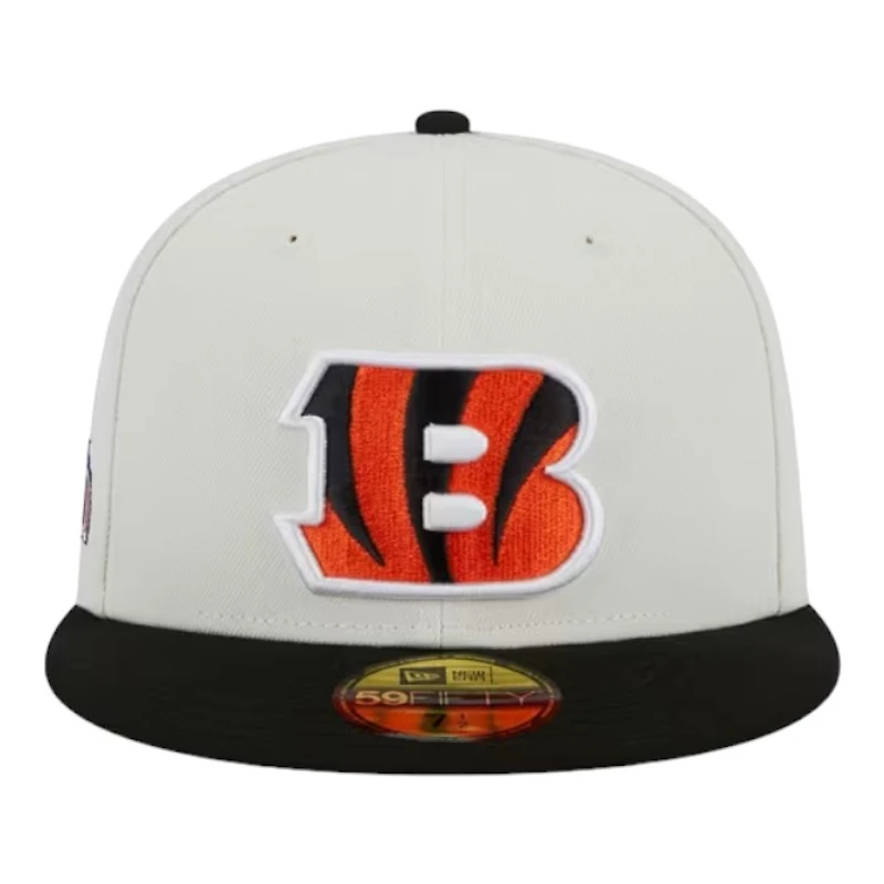 Cincinnati Bengals Chrome and Black SB XXVIII Patch Gray UV Annual Clearance New Era 59FIFTY Fitted Hat