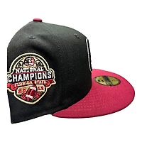 Florida State Seminoles Black and Red 2013 Champs Patch Gray UV New Era 59FIFTY Fitted Hat