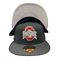 Ohio State Buckeyes Black 2024 National Champs Patch Gray UV New Era 59FIFTY Fitted Hat
