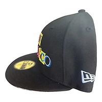 San Francisco Giants Black Ransom Script Logo 2014 World Champions Patch Gray UV New Era 59FIFTY Fitted Hat