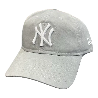 New York Yankees Light Gray Basic Core Classic New Era 9TWENTY Adjustable Hat