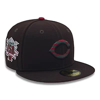 Cincinnati Reds Burnt Wood 150th Anni Patch Red UV 59FIFTY Fitted Hat