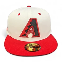 Arizona Diamondbacks Chrome and Red 2001 WS Patch Maroon UV 59FIFTY Fitted Hat