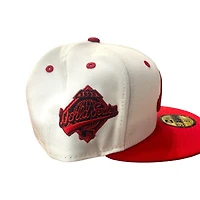 Atlanta Braves Chrome and Red 1995 WS Patch Maroon UV 59FIFTY Fitted Hat