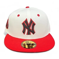 New York Yankees Chrome and Red 1951 WS Patch Maroon UV 59FIFTY Fitted Hat