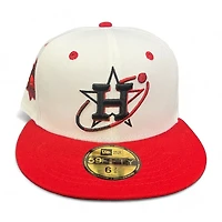 Houston Astros Chrome and Red 2022 WS Patch Maroon UV 59FIFTY Fitted Hat