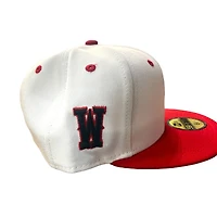 Wyoming Cowboys Chrome and Red W Patch Maroon UV 59FIFTY Fitted Hat