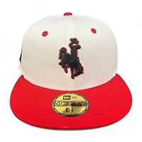 Wyoming Cowboys Chrome and Red W Patch Maroon UV 59FIFTY Fitted Hat