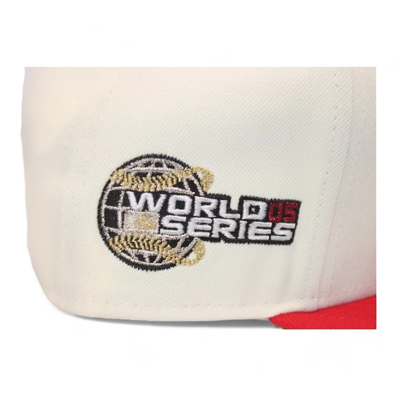 Chicago White Sox Cream and Red "BrimAdictz Creator Gang Pack" 2005 World Series Patch Gray UV New Era 59Fifty Fitted Hat