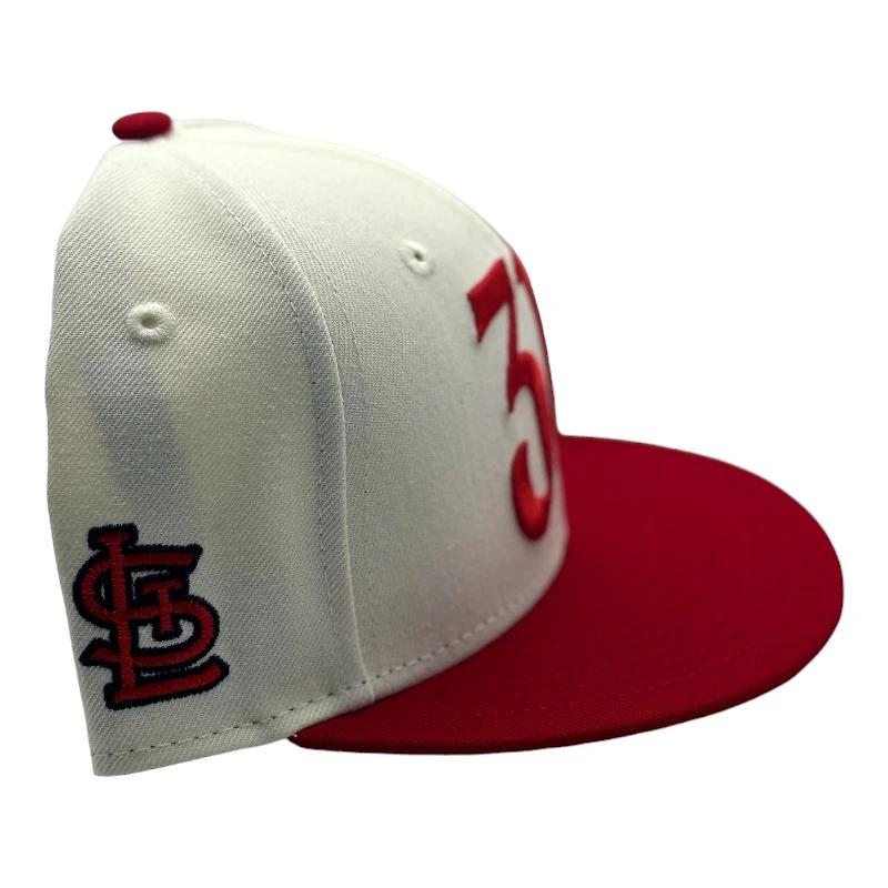St. Louis Cardinals Cream Red Two Tone 314 Custom Logo UV New Era 59FIFTY Fitted Hat