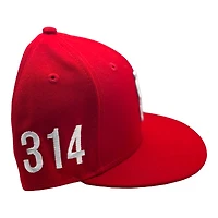 St. Louis Cardinals Classic Red 314 Custom Side Patch UV New Era 59FIFTY Fitted Hat