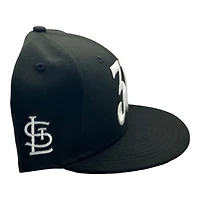 St. Louis Cardinals Classic Black and White 314 Custom Logo UV New Era 59FIFTY Fitted Hat