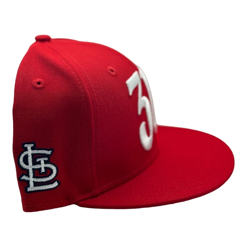 St. Louis Cardinals Classic Red 314 Custom Logo UV New Era 59FIFTY Fitted Hat