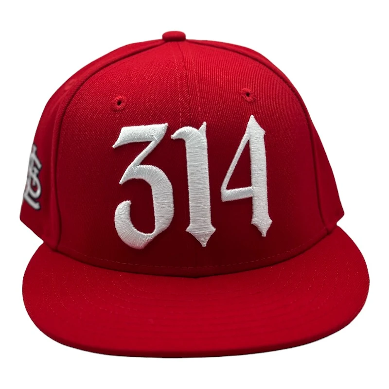 St. Louis Cardinals Classic Red 314 Custom Logo UV New Era 59FIFTY Fitted Hat