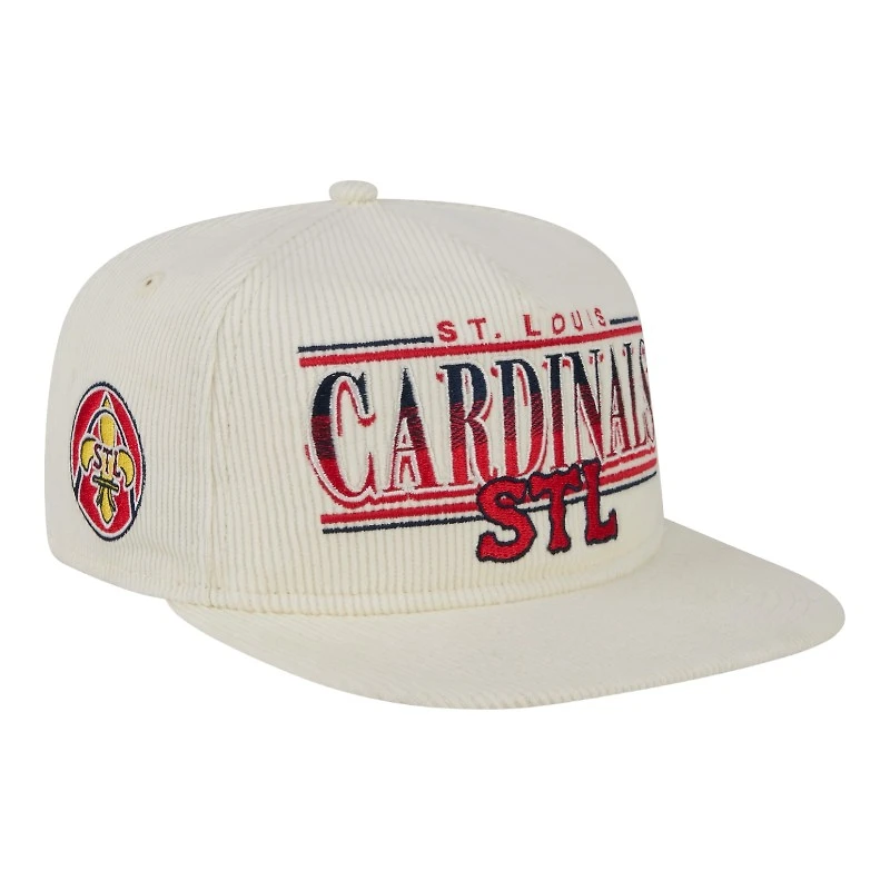 St. Louis Cardinals Cream Corduroy Golfer Hat New Era Snapback