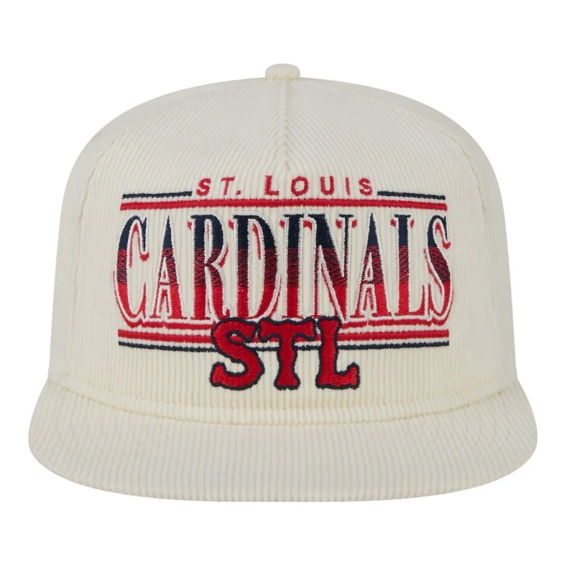 St. Louis Cardinals Cream Corduroy Golfer Hat New Era Snapback