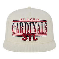 St. Louis Cardinals Cream Corduroy Golfer Hat New Era Snapback