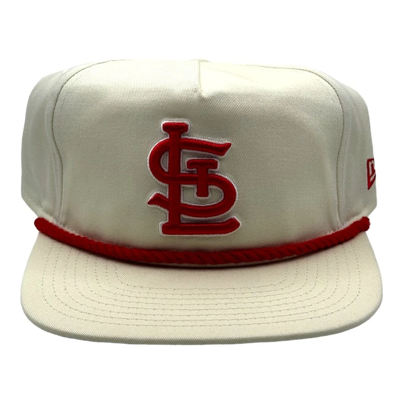 St. Louis Cardinals Cream with Red Logo Golfer Hat New Era Snapback