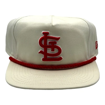 St. Louis Cardinals Cream with Red Logo Golfer Hat New Era Snapback