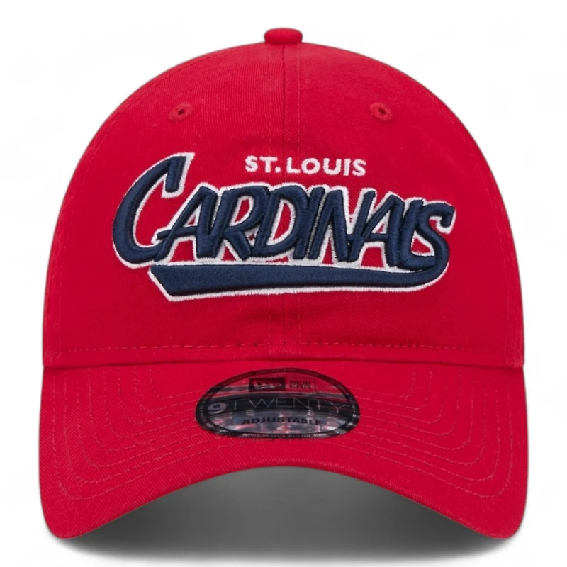 St. Louis Cardinals Red Script New Era 9TWENTY Adjustable Hat