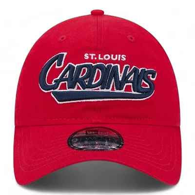 St. Louis Cardinals Red Script New Era 9TWENTY Adjustable Hat
