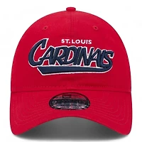 St. Louis Cardinals Red Script New Era 9TWENTY Adjustable Hat