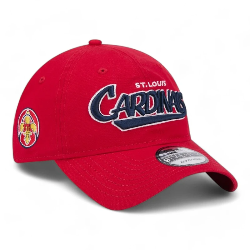St. Louis Cardinals Red Script New Era 9TWENTY Adjustable Hat
