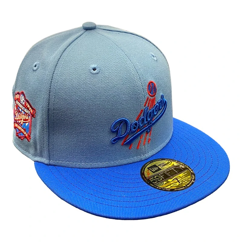 Los Angeles Dodgers Blue Two Tone "Ice Cold" 40th Anniversary Patch Red UV 59FIFTY Fitted Hat