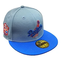 Los Angeles Dodgers Blue Two Tone "Ice Cold" 40th Anniversary Patch Red UV 59FIFTY Fitted Hat