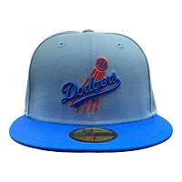 Los Angeles Dodgers Blue Two Tone "Ice Cold" 40th Anniversary Patch Red UV 59FIFTY Fitted Hat