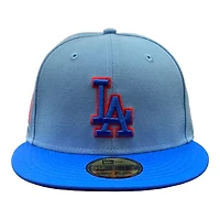 Los Angeles Dodgers Blue Two Tone "Ice Cold" 2020 WS Patch Red UV 59FIFTY Fitted Hat