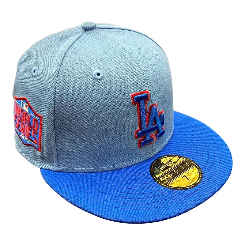 Los Angeles Dodgers Blue Two Tone "Ice Cold" 2020 WS Patch Red UV 59FIFTY Fitted Hat