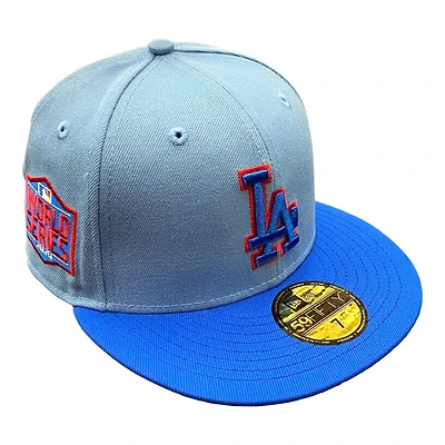 Los Angeles Dodgers Blue Two Tone "Ice Cold" 2020 WS Patch Red UV 59FIFTY Fitted Hat