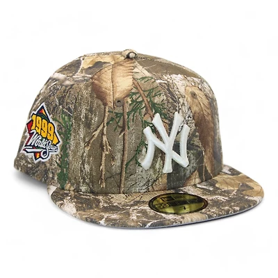 New York Yankees Realtree Edge "DPM Stock Pack" 1999 World Series Patch Gray UV Era 59Fifty Fitted Hat