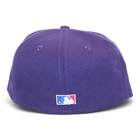 New York Yankees Purple "DPM Stock Pack" 1998 World Series Patch Gray UV Era 59Fifty Fitted Hat