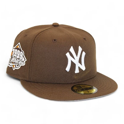 New York Yankees Brown "DPM Stock Pack" 1999 World Series Patch Gray UV Era 59Fifty Fitted Hat
