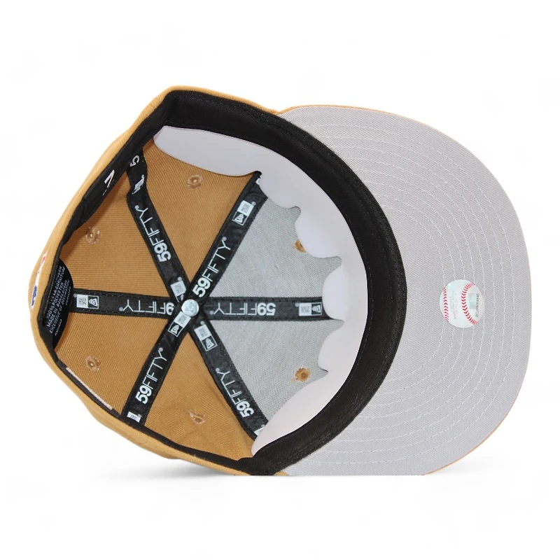 New York Yankees Wheat "DPM Stock Pack" 2009 World Series Patch Gray UV Era 59Fifty Fitted Hat