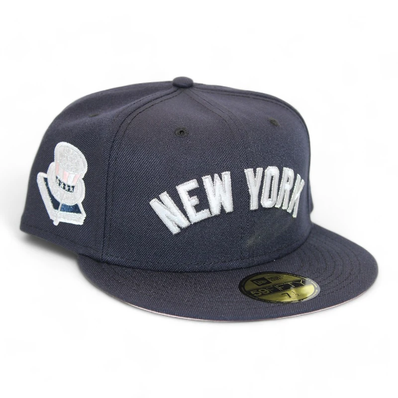 New York Yankees Navy "DPM Stock Pack" 1956 World Series Patch Pink UV Era 59Fifty Fitted Hat