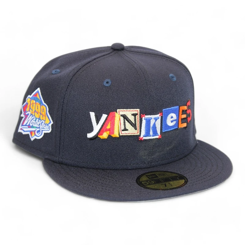 New York Yankees Navy "DPM Stock Pack" 1999 World Series Patch Gray UV Era 59Fifty Fitted Hat