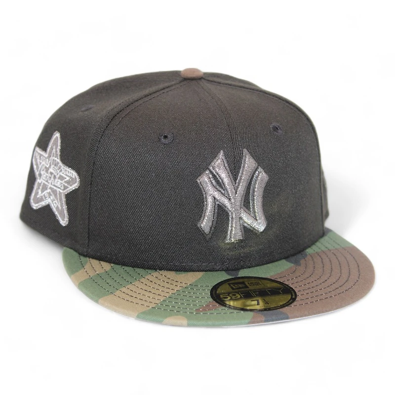 New York Yankees Black and Woodland Camo "DPM Stock Pack" 1960 All Star Game Patch Gray UV Era 59Fifty Fitted Hat