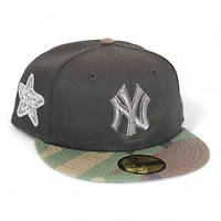 New York Yankees Black and Woodland Camo "DPM Stock Pack" 1960 All Star Game Patch Gray UV Era 59Fifty Fitted Hat