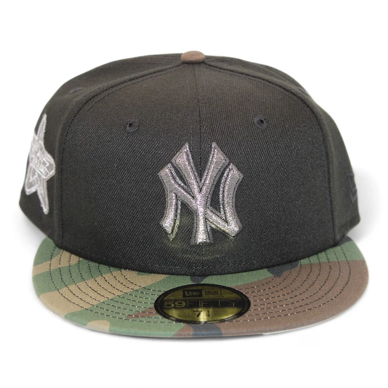 New York Yankees Black and Woodland Camo "DPM Stock Pack" 1960 All Star Game Patch Gray UV Era 59Fifty Fitted Hat
