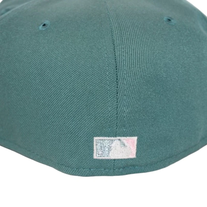 Cleveland Indians Teal and Military Blue "Shortshooter Pack" Jacobs Field Inaugural Season Patch Pink UV New Era 59Fifty Fitted Hat