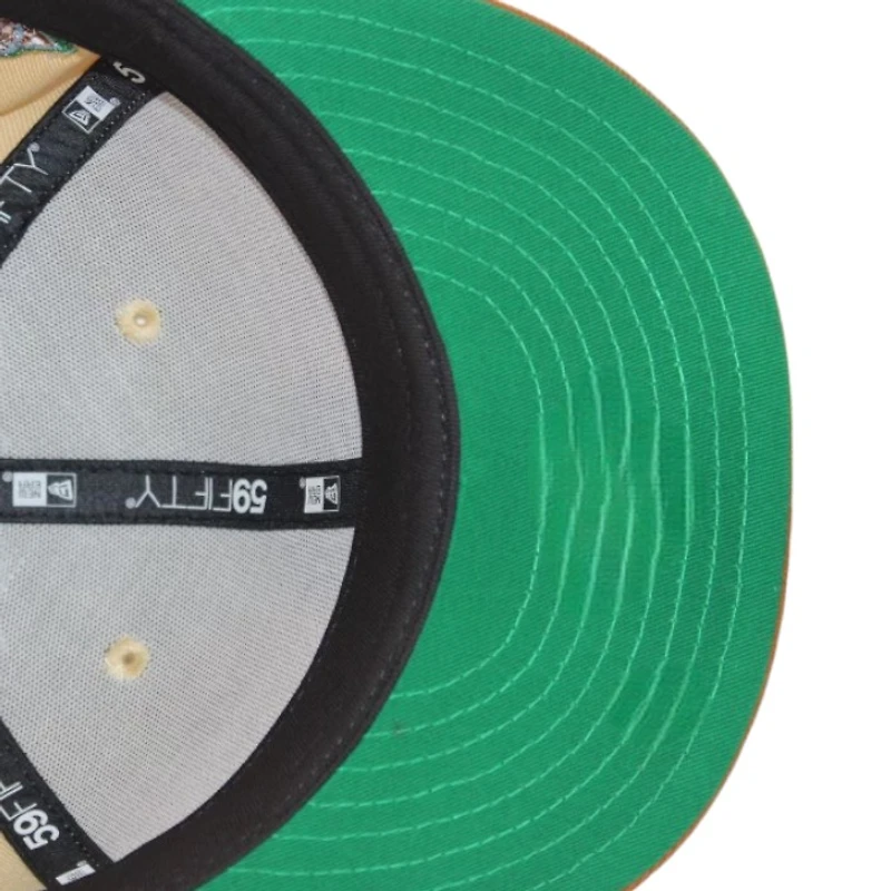 New York Yankees Vegas Gold and Tan "Shortshooter Pack" 1999 World Series Patch Green UV Era 59Fifty Fitted Hat