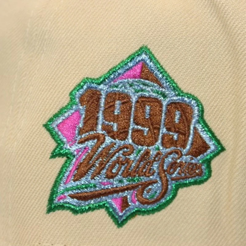 New York Yankees Vegas Gold and Tan "Shortshooter Pack" 1999 World Series Patch Green UV Era 59Fifty Fitted Hat