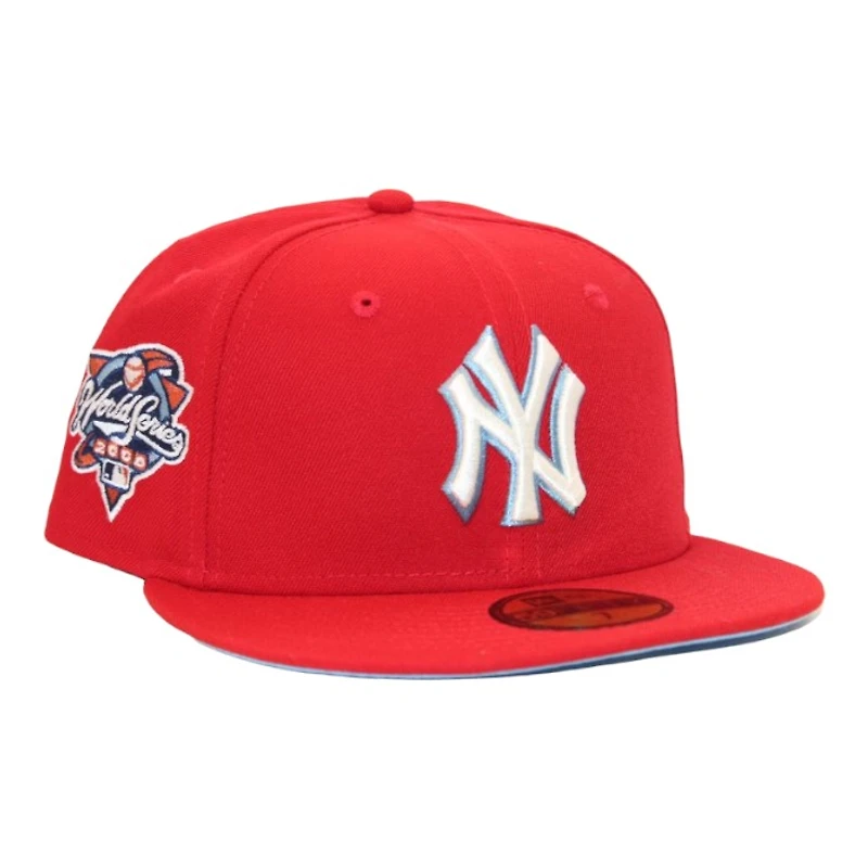 New York Yankees Red "DPM Stock Pack" 2000 World Series Patch Icy Blue UV Era 59Fifty Fitted Hat